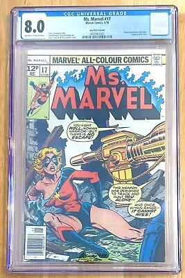 Buy Ms. Marvel #17   May 1978  CGC Graded 8.0   UK Price Variant 2nd App. Mystique • 74£