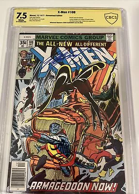 Buy X-Men 108 NEWSSTAND 1977 🔑🔥 Signed Claremont; CBCS 7.5 Not Cgc, 1st Byrne Run • 170.85£