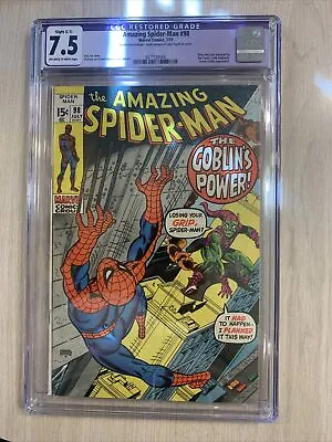 Buy Amazing Spider-man 98 Cgc 7.5 Vf- 1971 Mint Case Lee & Kane Drug Story G. Goblin • 174.74£