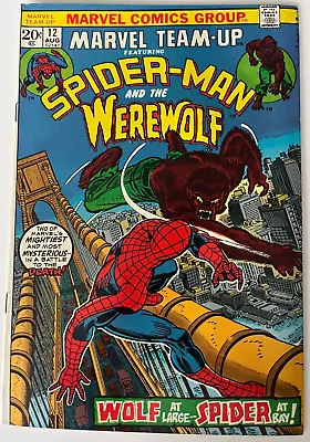 Buy Marvel Team-Up #12 (1973) VF+ *Printer Defect John Romita Sr Spider-Man Werewolf • 31.06£