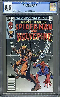 Buy Marvel Team-Up #117 (Marvel 5/82) CGC 8.5, Wolverine + Spiderman! White Pages! • 27.18£