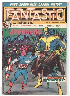 Buy FANTASTIC #66 Odhams Press 1968 - MARVEL UK THOR IRON MAN X-MEN COMIC (3) • 7£