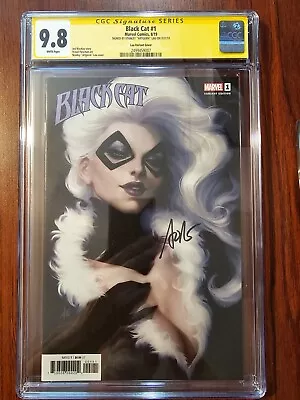 Buy Black Cat #1 Virgin Variant Signed Stanley  ARTGERM  Lau CGC SS 9.8 Rare 🔥🔥 • 272.29£