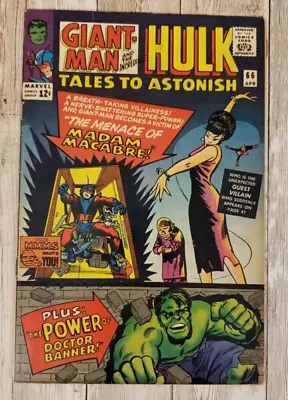 Buy Tales To Astonish #66 Marvel Comics 1965 -  1st Madame Macabre -Hulk & Giant-Man • 19.42£