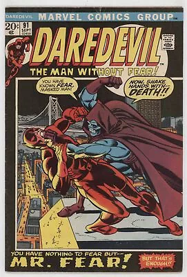 Buy Daredevil 91 Marvel 1972 VG Gil Kane Gerry Conway Black Widow Mr Fear • 6.83£
