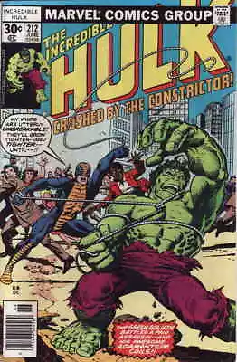 Buy Incredible Hulk, The #212 GD; Marvel | Low Grade - 1st Constrictor Len Wein - We • 5.42£