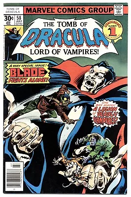Buy TOMB OF DRACULA #58 F, All Blade Issue, Gene Colan Art, Marvel Comics 1978 • 19.42£