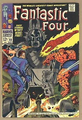 Buy Fantastic Four 80 (VG) 1st App Tomazooma! Stan Lee, Jack Kirby 1968 Marvel U450 • 16.77£