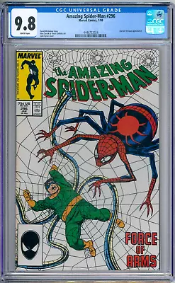 Buy Amazing Spider-Man 296 CGC Graded 9.8 NM/MT Marvel Comics 1988 • 77.62£