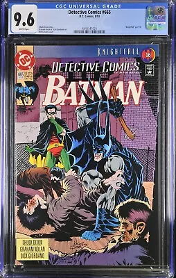 Buy Detective Comics #665 1993 CGC 9.6 Wp  Knightfall  Part 16 • 33.01£