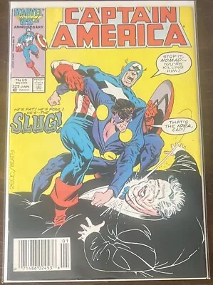 Buy Captain America #325 NM- 9.2 NEWSSTAND 1ST APPEARANCE SLUG MARVEL COMICS 1986 • 2.32£