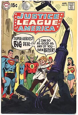 Buy JUSTICE LEAGUE OF AMERICA #73 VG, DC Comics 1969 Stock Image • 7.77£