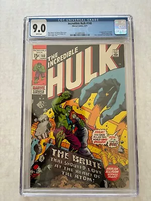 Buy THE INCREDIBLE HULK #140 (6/71, Marvel) CGC 9.0, White Pages. • 155.32£