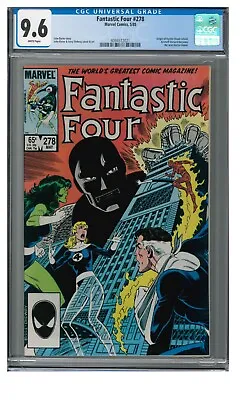 Buy Fantastic Four #278 (1985) Origin Doctor Doom/New Dr. Doom CGC 9.6 GA040 • 45.82£