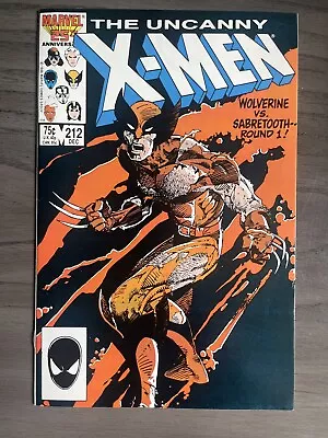 Buy Uncanny X-Men #212 Wolverine Vs. Sabretooth! Marvel 1986 Beautiful Copy • 11.65£