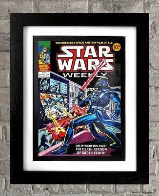 Buy Framed Star Wars Weekly Vintage Comic Book No.11 1978 Man Cave Wall Art Fan Gift • 32.99£