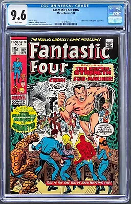 Buy Fantastic Four 102 Cgc 9.6 White Pgs 9/70 💎unpressed Nice As Any The 8 Cgc 9.8 • 504.02£