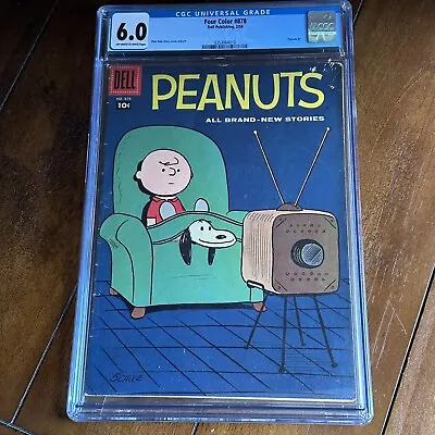 Buy Four Color Comics #878 (1958) - Peanuts 1! Snoopy Charlie Brown - CGC 6.0 • 854.27£