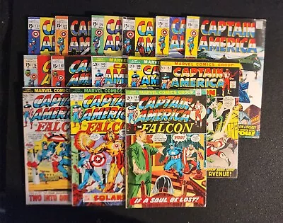 Buy CAPTAIN AMERICA 14 Issue Lot: 121, 122, 123, & More (Marvel Comics 1970) AVG G • 76.88£