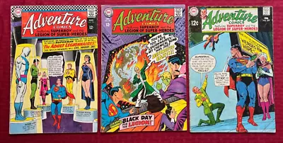 Buy Adventure Comics Lot #354 GD+. #363 VG-, #377 GD/VG 1967 DC • 8.53£