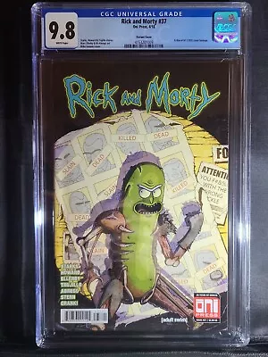 Buy Rick And Morty Comic #37 Variant X-Men 141 Homage Cover White Pages CGC 9.8 • 58.24£
