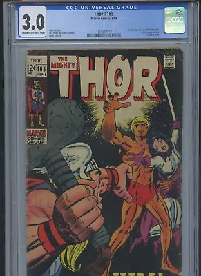 Buy Thor #165 1969 CGC 3.0 (1st Full App Of Him) • 66.01£