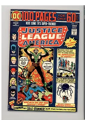 Buy Justice League Of America 112 VF+ Nick Cardy Gaspar Saladino Cover 1974 • 19.41£