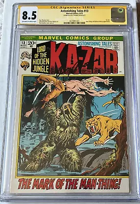 Buy 1972 ASTONISHING TALES #13 CGC 8.5 1st Man-Thing Cover, Signed By Roy Thomas • 124.25£