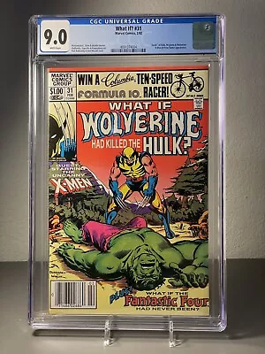 Buy WHAT IF #31 CGC 9.0 WP (1982) “WHAT IF WOLVERINE KILLED THE HULK?  Newsstand • 73.78£