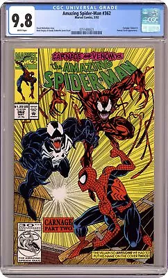 Buy Amazing Spider-Man #362 1st Printing CGC 9.8 1992 3751400021 • 126.76£