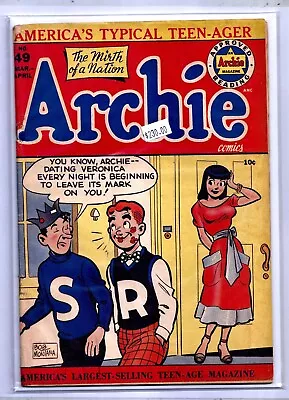 Buy Archie Comics # 49  Golden Age Archie 1951 5.0 Vg+ Restored Rare! Only 2 On Ebay • 159.20£