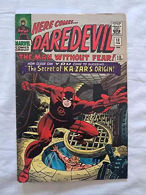 Buy Daredevil 13 1966 Missing Advert Page, Cut-out On Letters Page. Story Complete • 5£