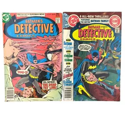 Buy Detective Comics Lot 471 & 484 1st Modern Hugo Strange Batman DC Batgirl • 31.06£