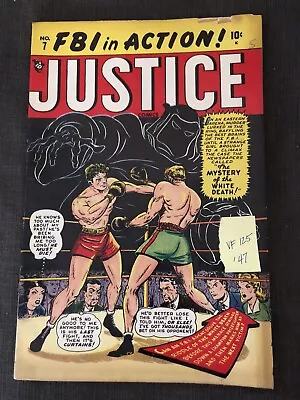 Buy Justice Comics   # 7   Vol. 1   VF-    First Issue  1947 Atlas • 154.55£