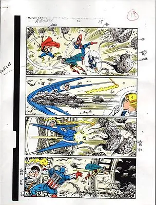 Buy 1989 Avengers 301 Color Guide Art Pg: Captain America/Fantastic Four/Thor/Marvel • 52.06£