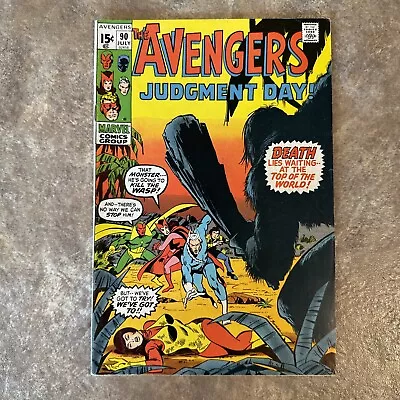 Buy Avengers #90 - Kree Ronan Captain Marvel VF- 7.5 1971 • 15.52£