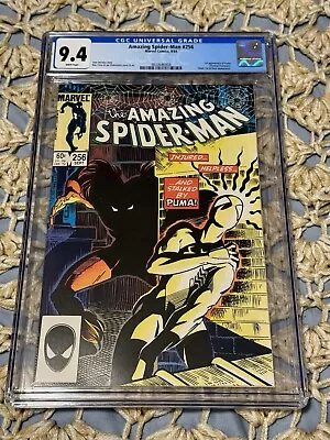 Buy Amazing Spider-Man #256 CGC 9.4 White Pages 1st Appearance Of Puma, Marvel 1984 • 54.36£
