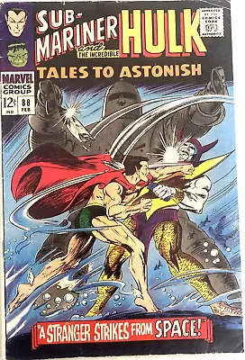 Buy Tales To Astonish # 88. Sub-mariner & Hulk. Feb. 1967.  Gene Colan-cover. Vg/fn • 14.99£