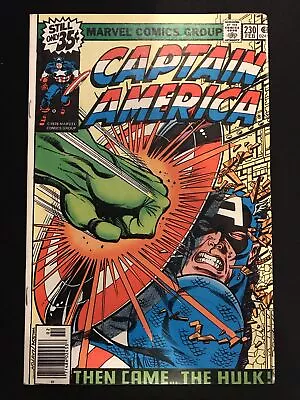 Buy Captain America # 230 1979 Iconic Hulk Vs. Captain America Cover Marvel VF • 19.41£