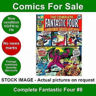 Buy Complete Fantastic Four #8 Comic - VG/FN Clean 1977 - Marvel UK • 3.25£
