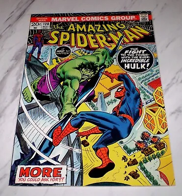 Buy Amazing Spider-man #120 NM/MT 9.8 OW/W Pages 1973 Marvel Hulk Battle Cover/story • 563.04£