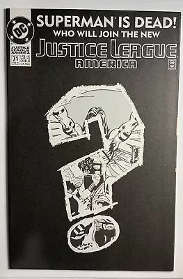 Buy Justice League America #71 Superman Is Dead! NM+ • 7.38£