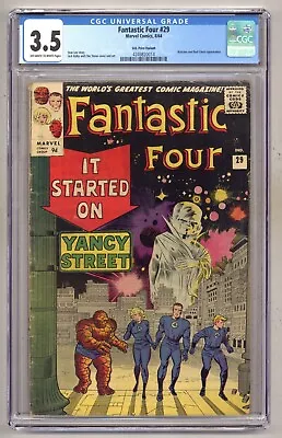 Buy Fantastic Four 29 (CGC 3.5) Watcher Red Ghost Kirby UK Price Variant 1964 R903 • 59.02£