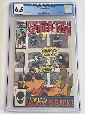 Buy Spectacular Spider-Man #123 CGC Graded 6.5  | Black Suit, Blaze, Black Cat • 23.29£