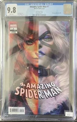 Buy The Amazing Spider-Man #1 CGC 9.8 Artgerm Variant Cover Black Cat Mary Jane • 42.78£