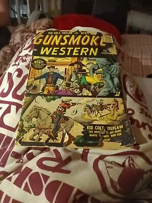 Buy Gunsmoke Western #45 Atlas Comics 1957 Maneely Ayers Wyatt Earp Kid Colt Outlaw • 21.57£