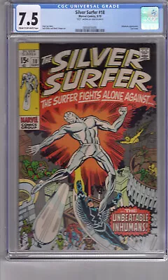 Buy Silver Surfer 18 1970 7.5 CGC Last Issue...App...INHUMANS • 133.58£