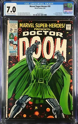 Buy Marvel Super-heroes #20 (1969) Cgc 7.0 Oww Classic Doctor Doom Cover 1st Valeria • 310.64£