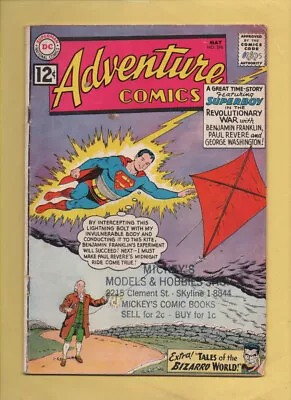 Buy Adventure Comics #296 Time Travel Revolutionary War May 1962, DC, VG- • 15.53£