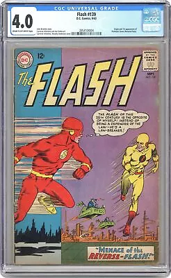 Buy Flash #139 CGC 4.0 1963 3954104004 1st App. Reverse Flash • 411.60£